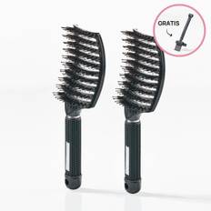 2 stk. Curved Paddle Brush + Gratis Gave