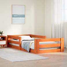 sengeramme uden madras 70x140 cm massivt fyrretræ gyldenbrun