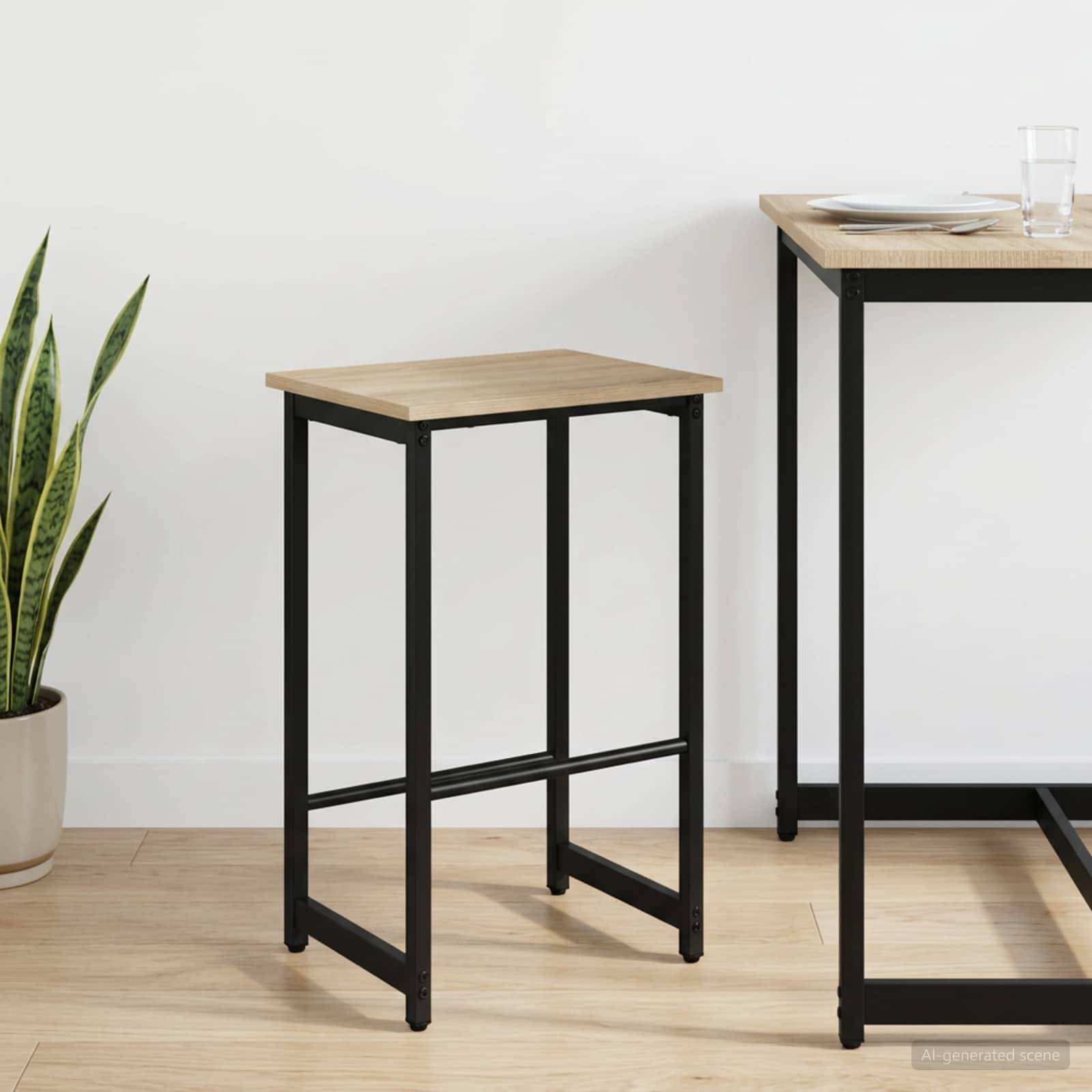 Barbænk Sonoma-eg 40 x 32 x 74 cm Konstrueret træ