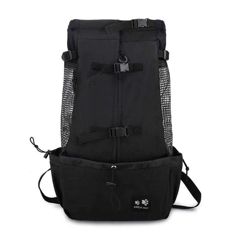 Breathable Nylon Dog Carrier Backpack | Small to Medium Dogs up to 28kg | Cycling & Outdoor Travel - Black / S-advise 1-5kg / SPC