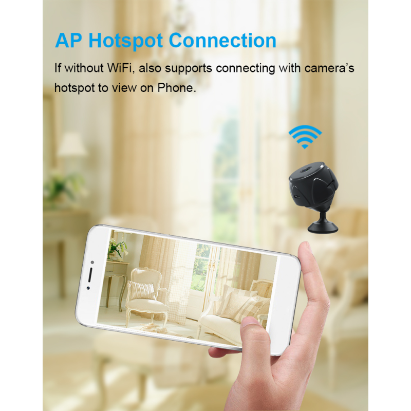 Wireless WiFi Mini Camera Night Vision Magnetic Spy Camera Surveillance Small CCTV Camera Espia