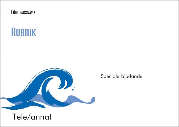 A6-flyers - Vita - Wave - Mat & Dryck