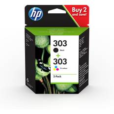 HP 303 Combo Pack Sort Farve (cyan, magenta, gul)