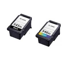 Rabatpakke - Canon PG-545XL / CL-546XL 1 x sort 1 x farve Kompatibel PG-545XL 27ml