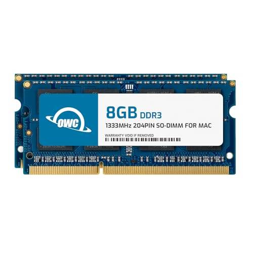 OWC 16 GB (2 X 8 GB) 1333 MHz DDR3 SO-DIMM PC3-10600 204Pin SO-DIMM CL9 minne RAM uppgraderingsmodul för iMac, Mac Mini, MacBook Pro och PC bärbara datorer (OWC1333DDR3S16P)