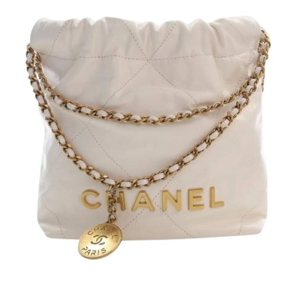 Chanel Vintage Pre-owned Quilted Satchel - Vintage - Dame - Beige - ONE SIZE - Læder