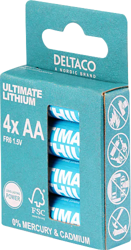 Ultimate Lithium Batterier - 1.5V - LR6/AA - 4 pack