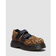 Dr. Martens Leder Buzz Leopard Mary Jane Schuhe in Bräunen, Größe: 41