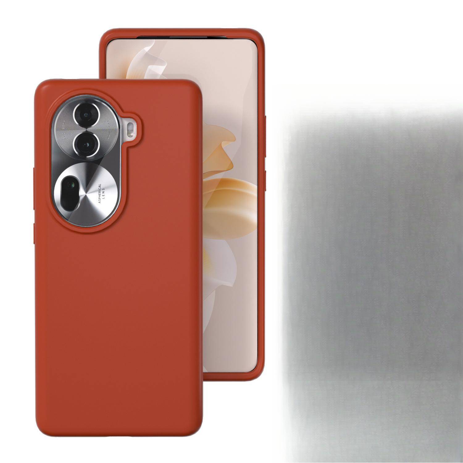 Suitable for OPPOFindX8 Liquid Silicone Phone Case, Rene12pro Solid Color Shockproof, Reno11P Soft Protective Case Reno12pro
