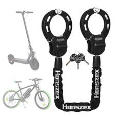 Honszex E Scooter Schloss, Handschellenschloss, Fahrradschlossmit Schlüssel, 36.22inch Farbenfroh Hochsicherheitsschlösser, Bike Lock, Zubehör für Elektrofahrräder und Elektroroller