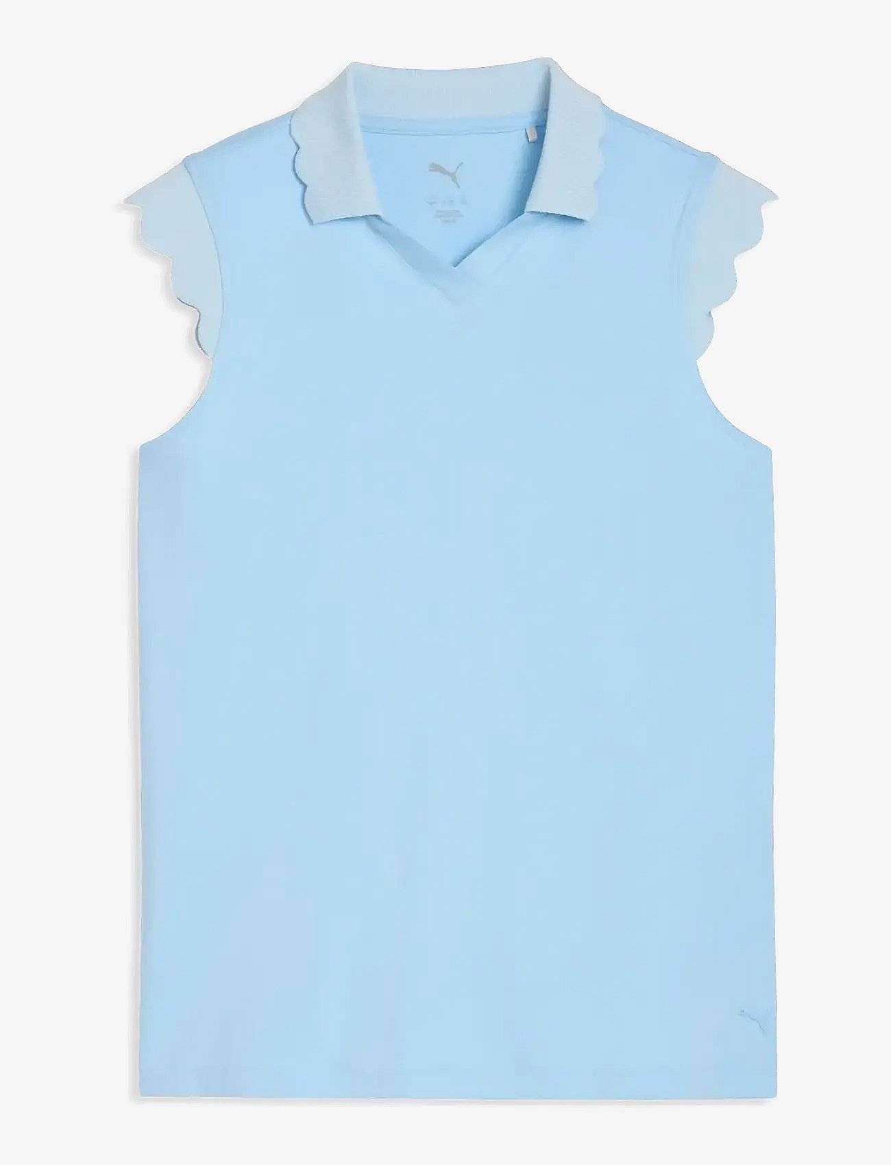 PUMA GOLF Girls Cloudspun Scallop Sleeve Polo | Blue | 164
