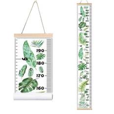 Growth Chart Hanging Grey 2 Scales Accurate Easy to Read Height Ruler for Kids Bathroom Wall Window