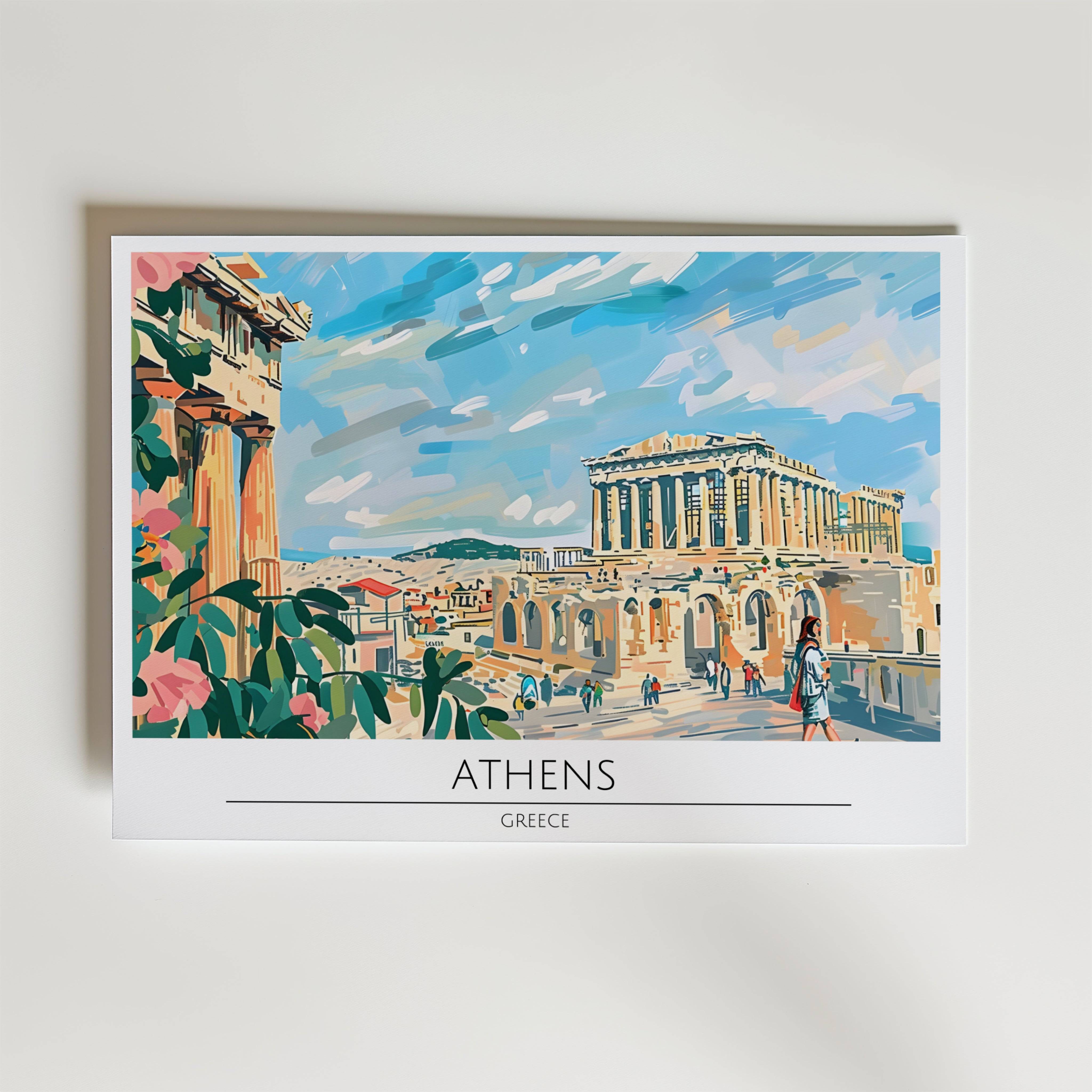 Athens Poster - Premium Canvas 40x50 cm