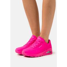 Skechers Wide Fit UNO - Sneakers - hot pink durabuck