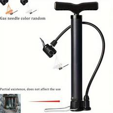 TEMU Manual High-pressure Bicycle & Ball Pump - 160psi, Pp Material, Black - Ideal For Riding And Outdoor Activities, Bike Pump Accessories