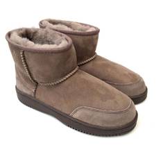 New Zealand ultra kort bamsestøvle i taupe str 41