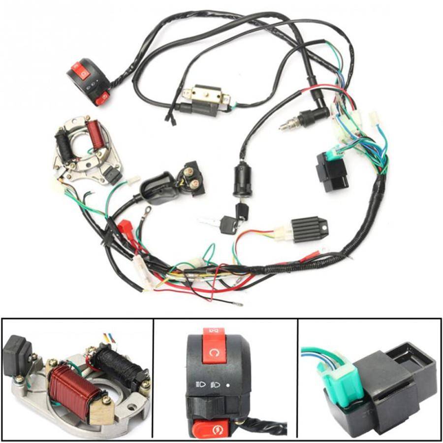 CDI-kablage, statormontering, kablage, passar ATV, elektrisk fyrhjuling 50, 70, 90, 110CC, 125CC