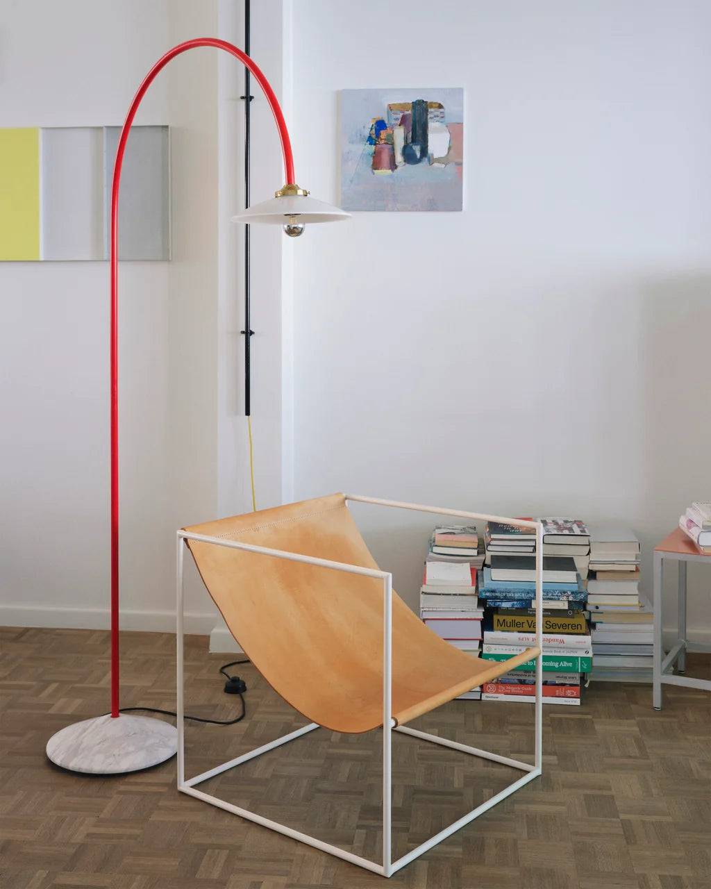 Solo Seat - Valerie Objects - White / Leather