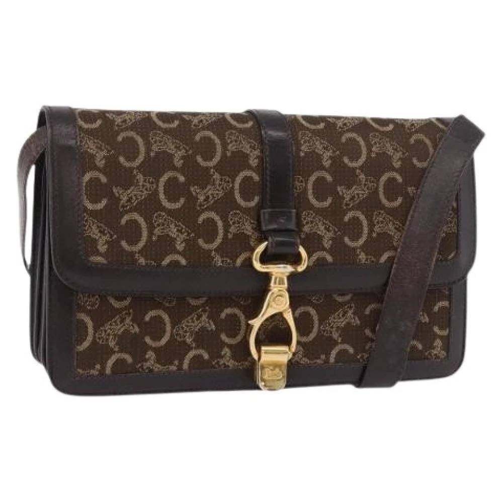 Celine Vintage - Pre-owned Vintage Canvas Shoulder Bag Vintage - Dam - ONE Size - Läder