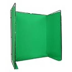 Greenscreen bakgrund med stativ, 4 x 2,4 m grön skärm fotostudio bakgrund vikbar greenscreen tyg för fotostudio, video, modefotografering, bröllop