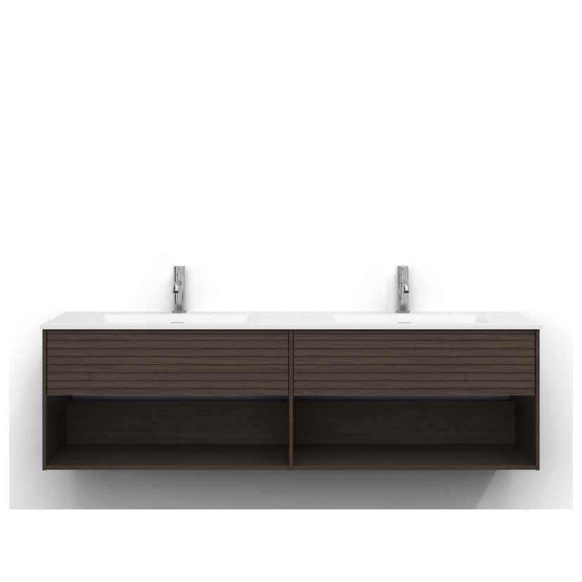 Tvättställsskåp Svedbergs Epos 160x45 med 1+1 Lådor