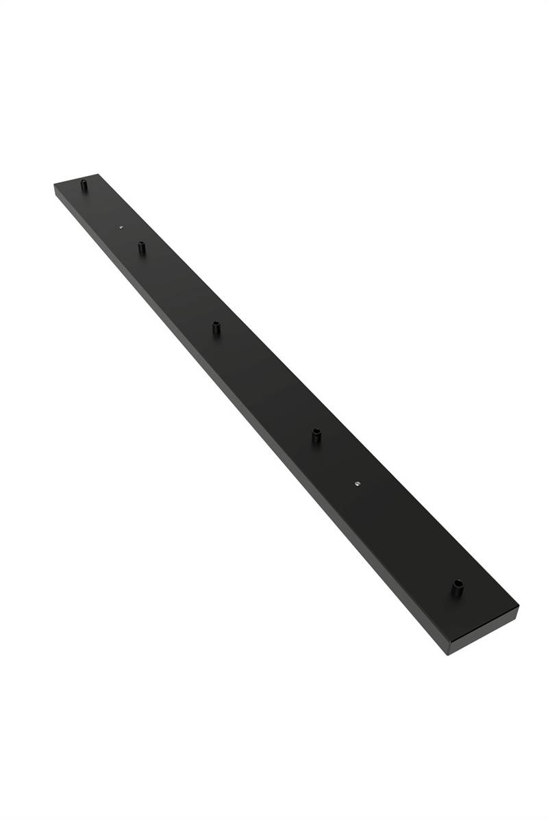 Calex metal loft plade 130x10cm. til 5 ledn. mat sort