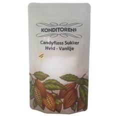 Candyfloss Sukker Hvid - Vanilje Smag 250 g, Konditorens