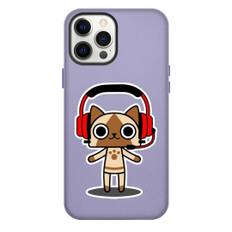 Monster Hunter Felyne Phone Case For iPhone Samsung Galaxy Pixel OnePlus Vivo Xiaomi Asus Sony Motorola Nokia - Felyne Wearing Red Headphone Sticker