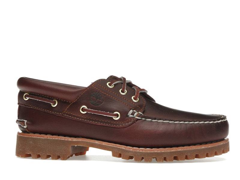 Timberland 3 Eye Lug Handsewn Boat Shoe Burgundy - 37.5 / Standard