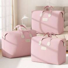 1 ST Rosa Stor Trunk Organizer Duffelväska med dubbla dragkedjor, förstärkta handtag - perfekt för förflyttning, resor och sovsal - Handhållen förvari - Multifärgad (Rosa M,Rosa L,Rosa XL)