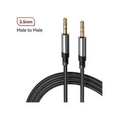 (Grå)Toocki Audio Aux kabel 3,5 mm han til han Jack Aux ledning til bil hovedtelefon Audio forlænger