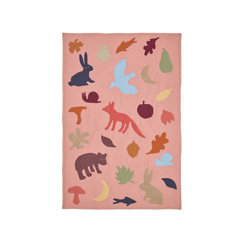 Ferm Living Lunden Tæppe Rose/Multi