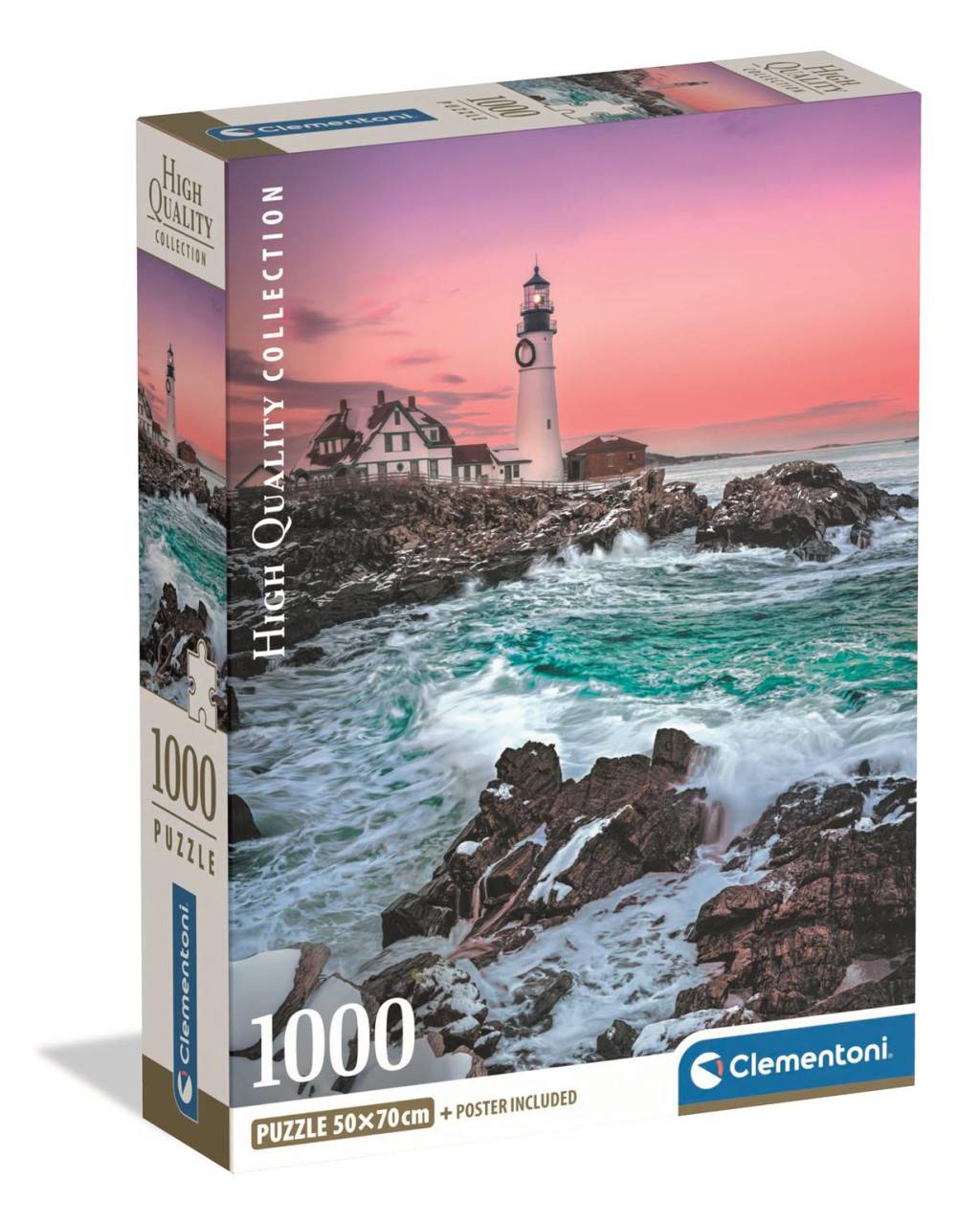 Travel Head Light Portland 1000-bitars kompakt pussel Clementoni