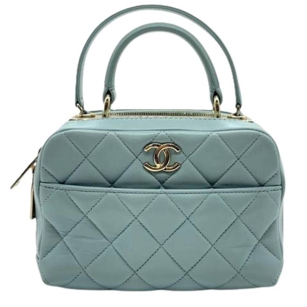 Chanel Vintage Pre-owned Vintage Håndtaske - Vintage - Dame - Blå - ONE SIZE - Uld