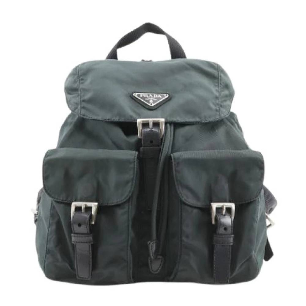 Prada Vintage Pre-owned Vintage Rygsæk - Vintage - Dame - Grøn - ONE SIZE - Nylon