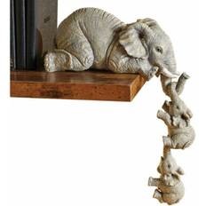 3 stk. Elefant Hylde Sitter, Mor Elefant Hængende Baby Elefanter, Pejs Dekoration, Elefant Statue Skulptur Harpiks Figurer