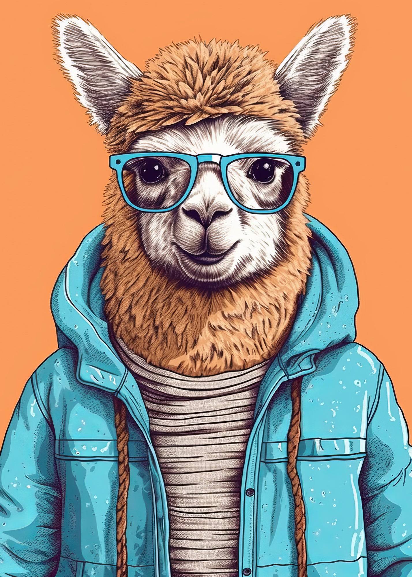 Lama 2 Poster och Canvastavla - Poster / 30x40 cm