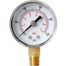 Noggrannhetsklass 2.5% tryckmätare 40mm uppringningstryck 1/8 "bspt vertikalt 15,30,60.100,160 200, 300 psi & bar - Gul