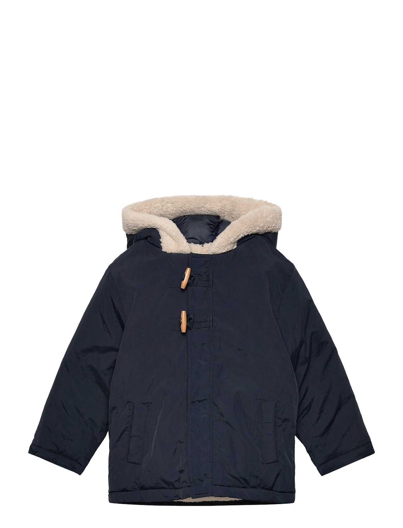 MANGO Hooded Anorak With Buttons | Navy | 12-18M