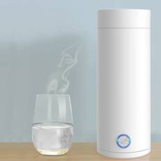 Elkedel, 400ML Elektrisk Rejsekedel, 3 i 1 Mini Kedel og Mini Termokande, 300W Rustfri Stålkedel til Te, Mælk, Kaffe