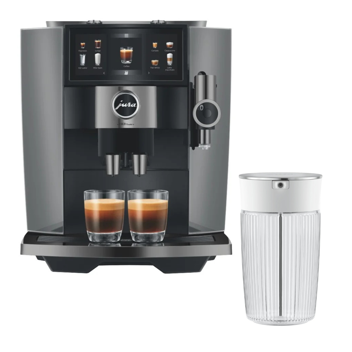 Jura - J10 Twin - Diamond Onyx & Mælkekande - Bundle
