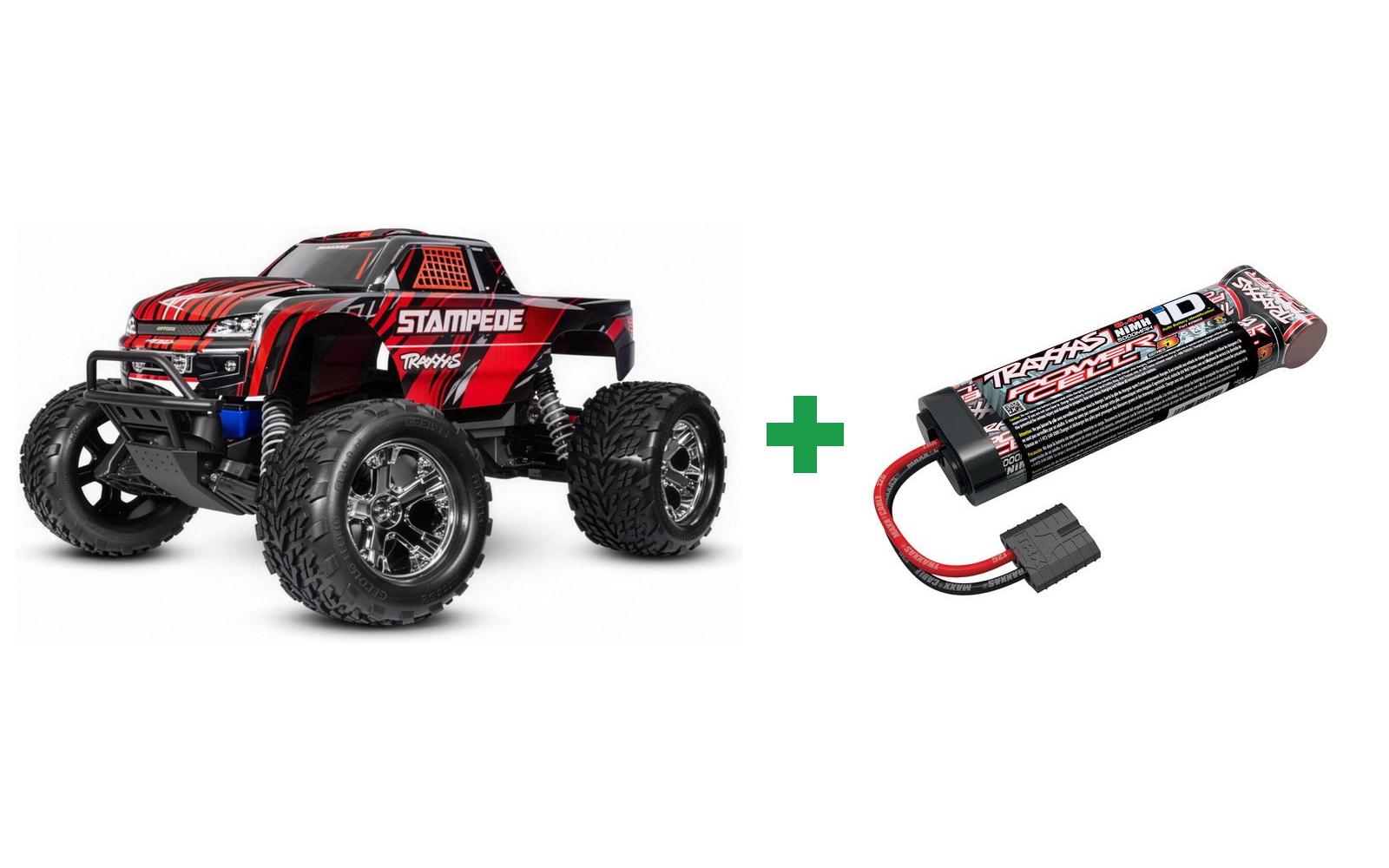 Traxxas 36254-8 Stampede 2WD 1/10 RTR TQ EHD USB-C - With Battery/Charger - Red / Kompletpakke - Ekstra køretid