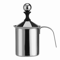 400ML/800ML Manuell mjölkskummare i rostfritt stål Dubbelt nät Kaffeskummare Gräddskummare Mixer Visp 400ml