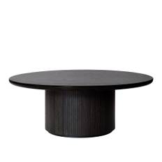 Gubi - Moon Coffee Table Round H45 x Ø120, Brown/Black Stained Veneer Oak Lacquered - Sofaborde - Space Copenhagen - Brun,Sort - Træ