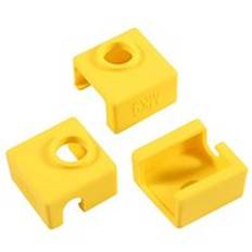 3 st silikonstrumpa mk7 mk8 mk9 silikonstrumpa för creality ender 3, ender 3 pro, ender 5, ender 5 pro, cr -10/10s, anet a8 - Gul