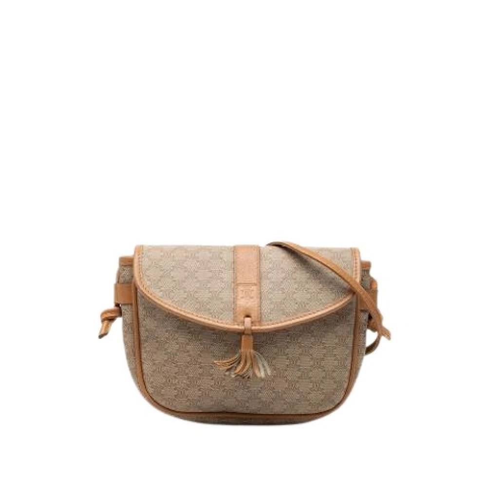Celine Vintage Pre-owned Canvas Crossbody Bag - Vintage - Dame - Beige - ONE SIZE - Uld