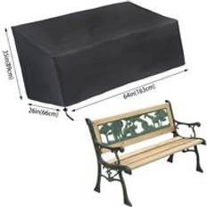 Vattentät trädgård utemöbler täcka 210d/420d oxford tyg utomhus bord stolar bänk soffa sits dammskydd oss - 420d oxford svart / 163 x 66 x 89cm