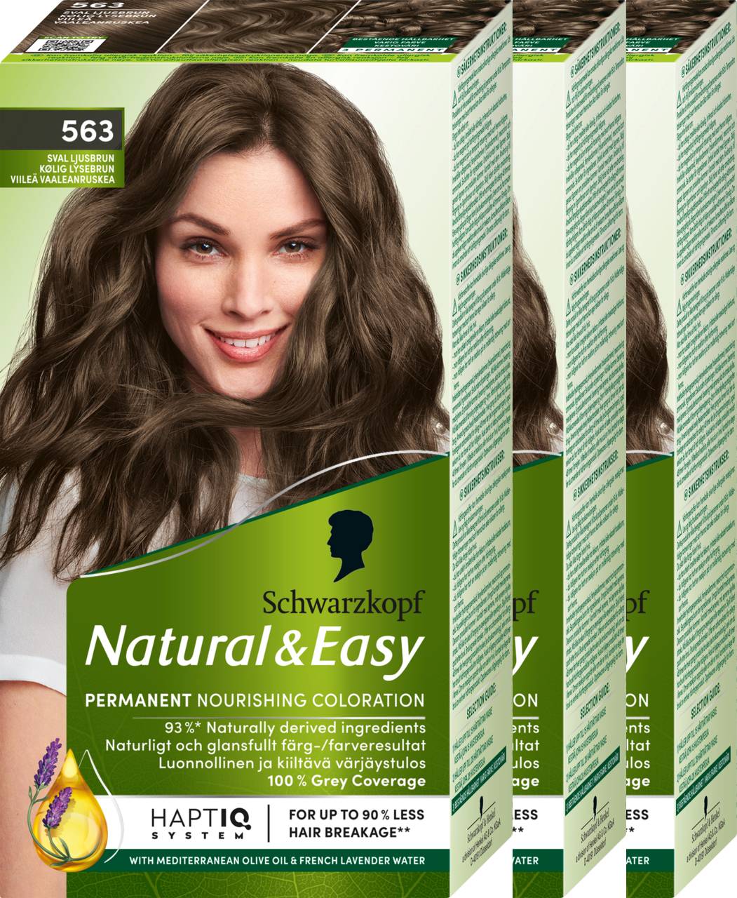 Schwarzkopf Schwarzkopf Natural&Easy 563 Sval Ljusbrun 3-pack