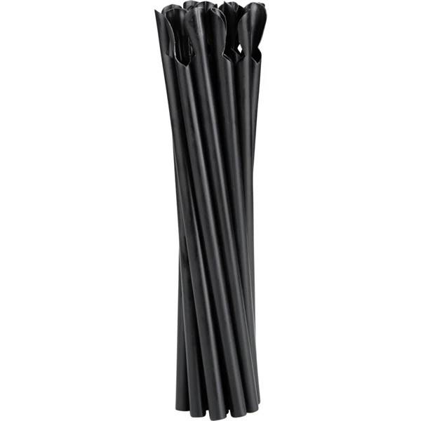 Flergangssugerør med ske, Gastro, 21cm, Ø8mm, sort, PP 250st