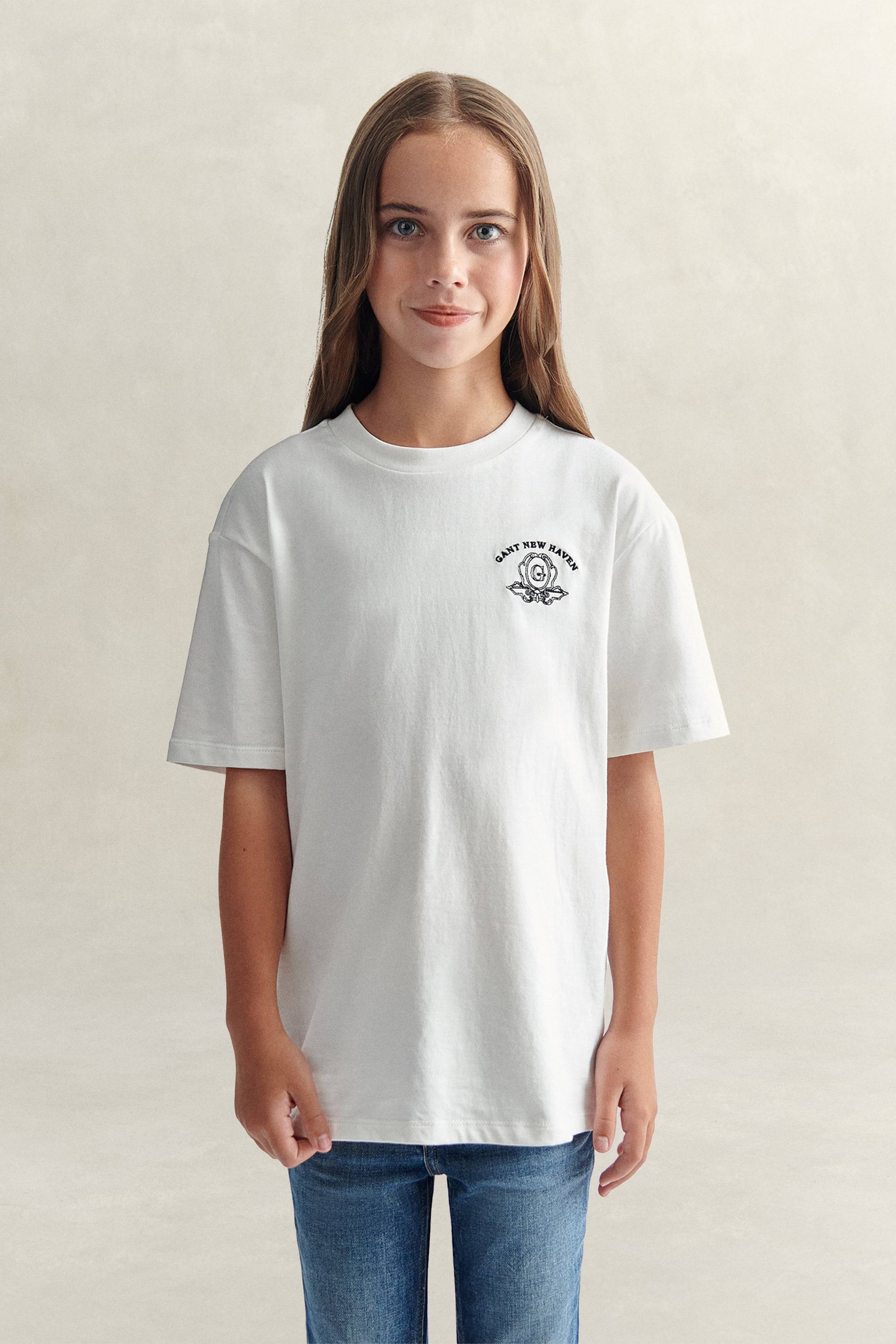 GANT Teenagere Teen Girls T-shirt med grafik (158) CREAM